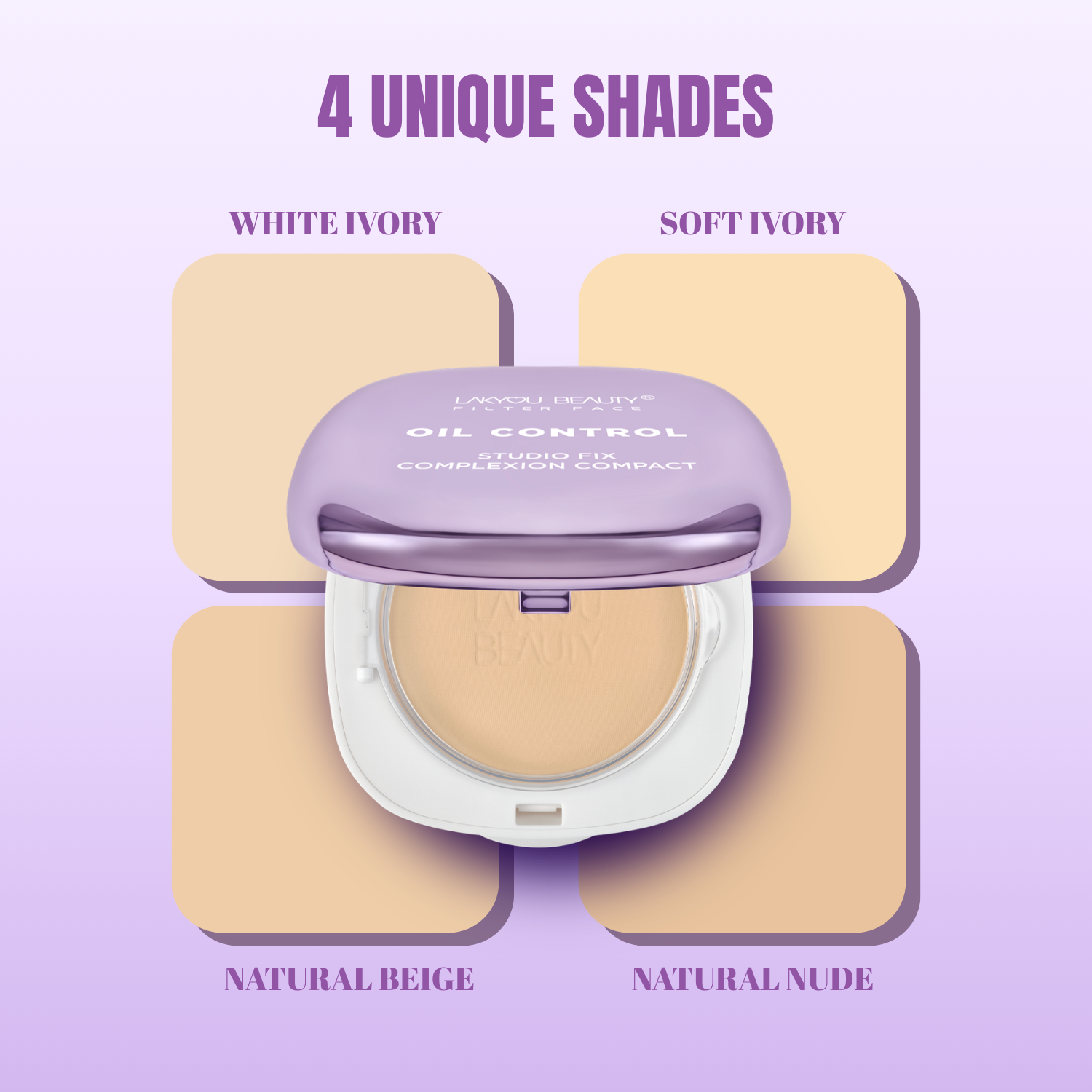 Lakyou Beauty - Filter Face Oil Control Studio Fix Compact | Studio-Grade Professional Matte Coverage