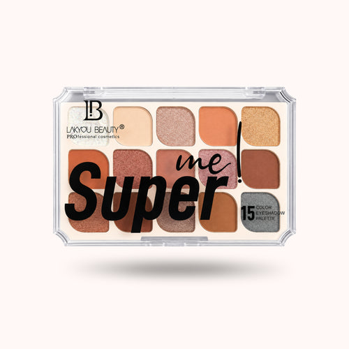 Lakyou Beauty - Super Me 15 Color Eyeshadow Palette | Velvet Matte & Shimmer Eye Colors