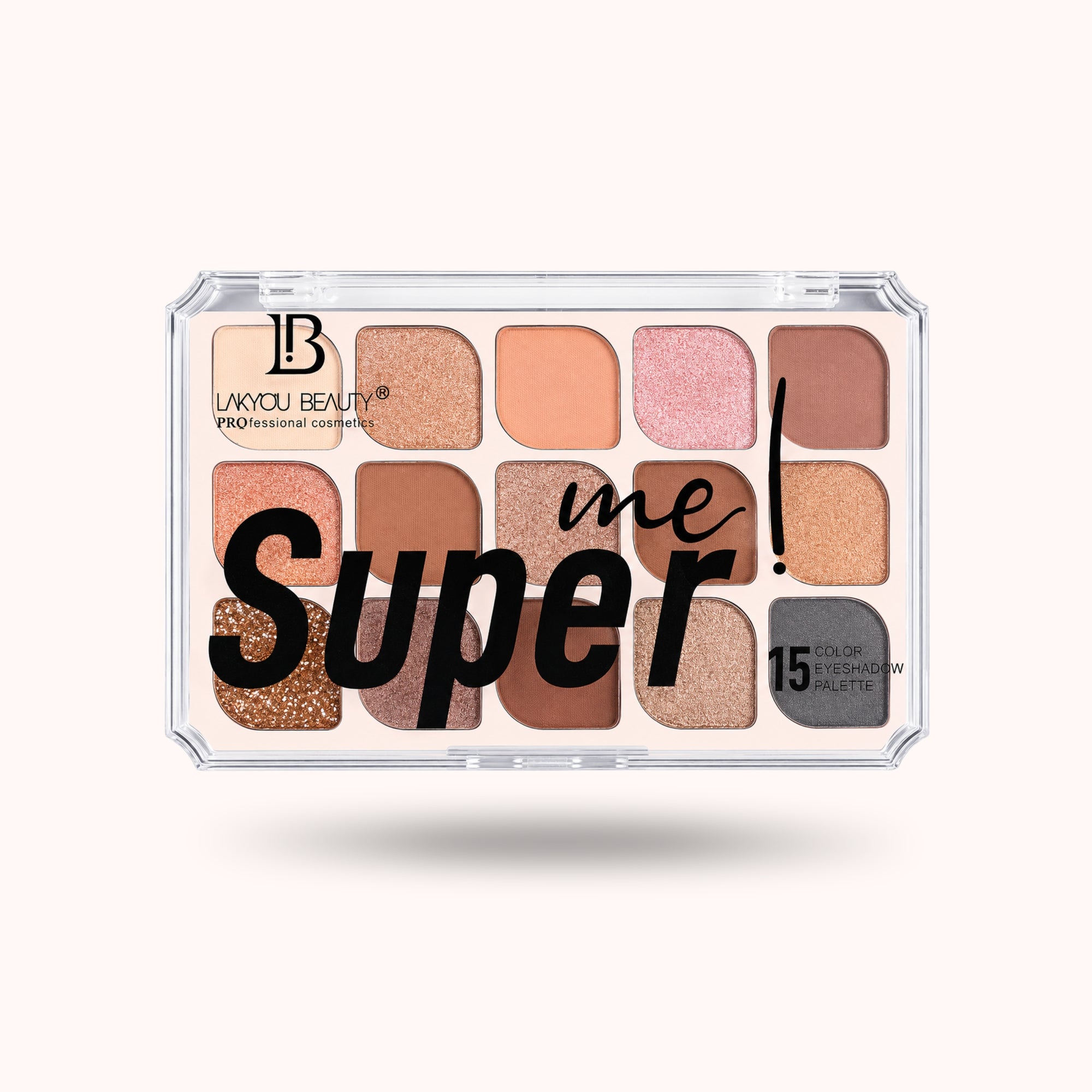 Lakyou Beauty - Super Me 15 Color Eyeshadow Palette | Velvet Matte & Shimmer Eye Colors