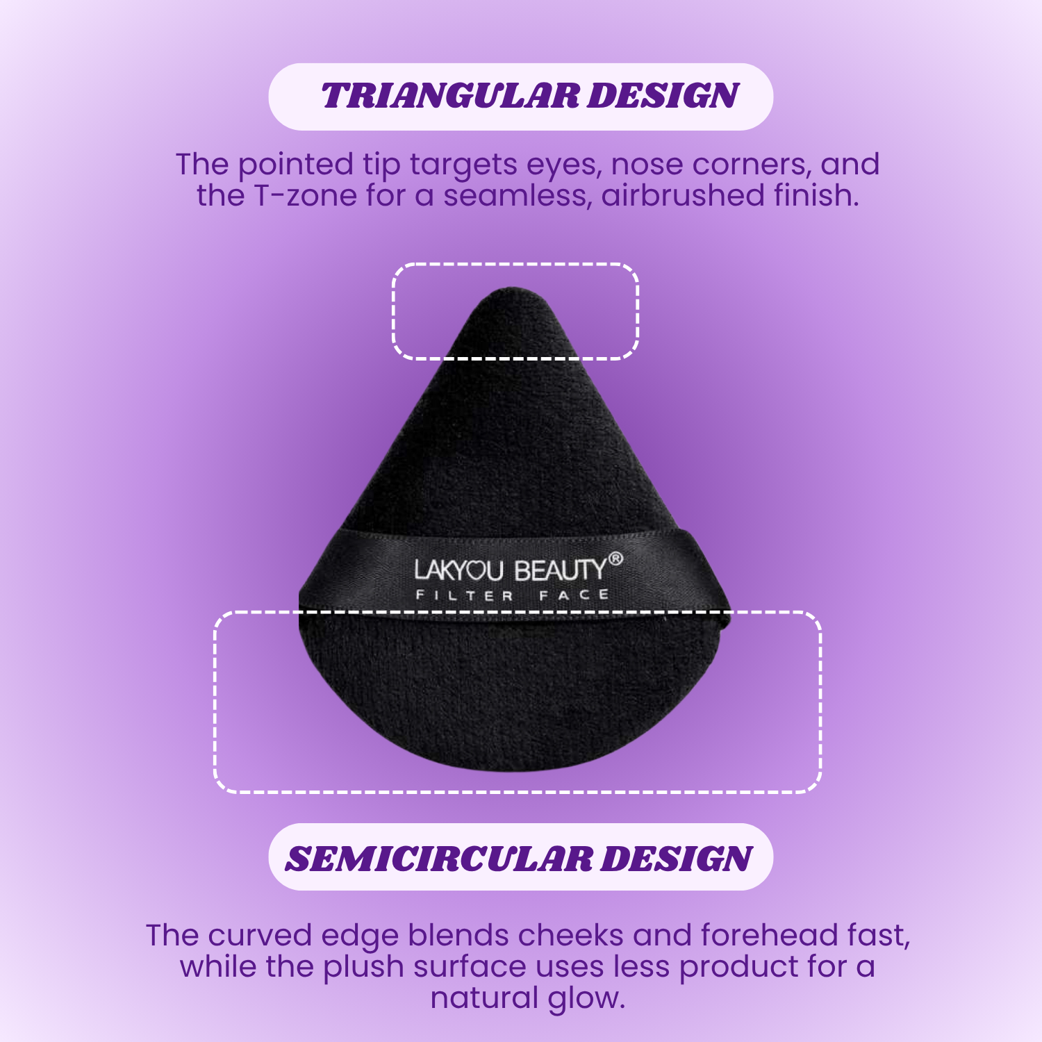 Lakyou Beauty - Tear Drop Powder Puff | Soft Makeup Powder Puff for Flawless Finish