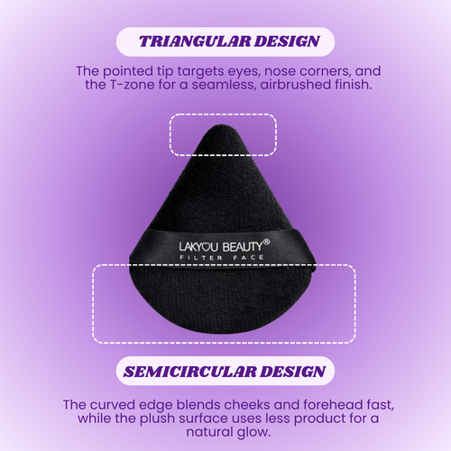 Lakyou Beauty - Tear Drop Powder Puff | Soft Makeup Powder Puff for Flawless Finish