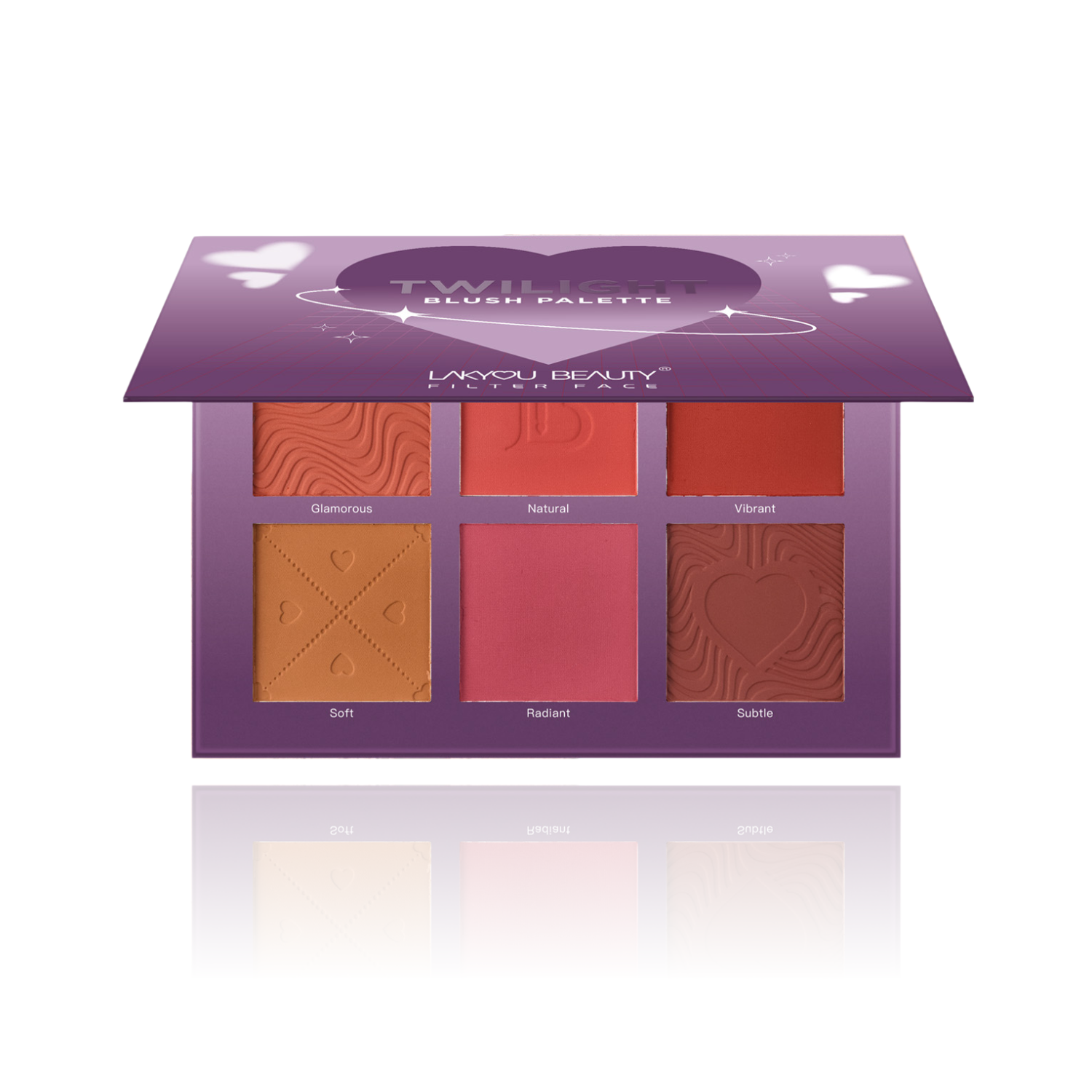 Lakyou Beauty - Filter Face  Twilight Blusher Palette | Multi-Shade Powder Blush | Matte & Shimmer Mix