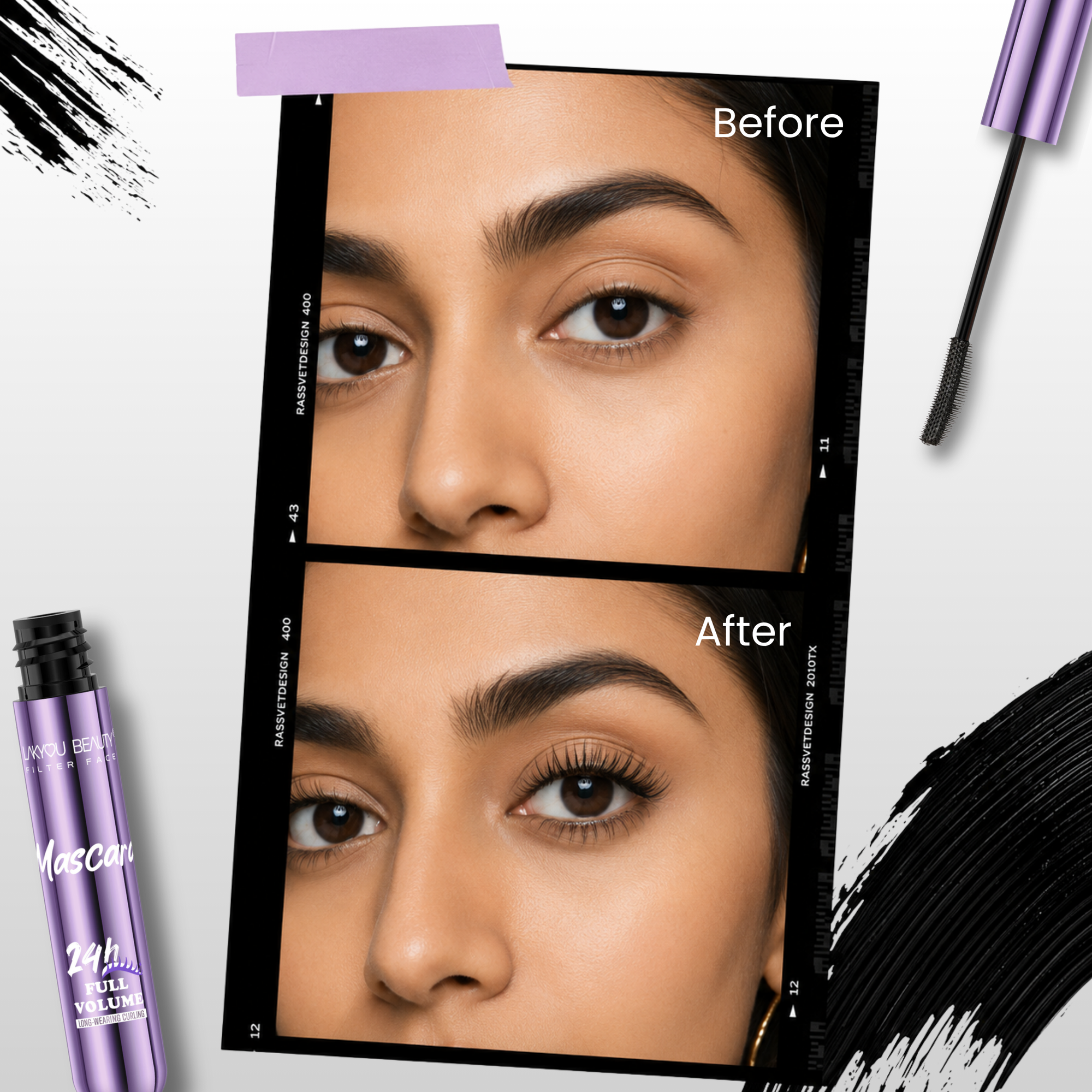 Lakyou Beauty - Filter Face |24H Full Volume Mascara | Volumizing & Long-Lasting Mascara