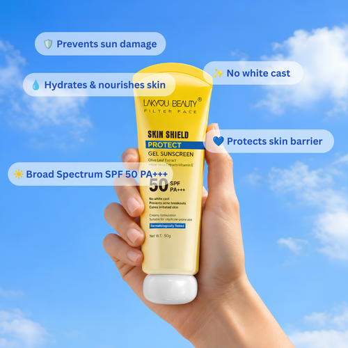 Lakyou Beauty - Skin Shield Sunscreen SPF 50 PA+++ | Olive Leaf, Aloe Vera & Vitamin E