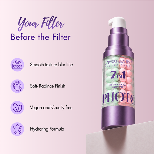 Lakyou Beauty - Filter Face | 7 in 1 Photo Finish Primer | Smooth & Pore-Minimizing Makeup Primer