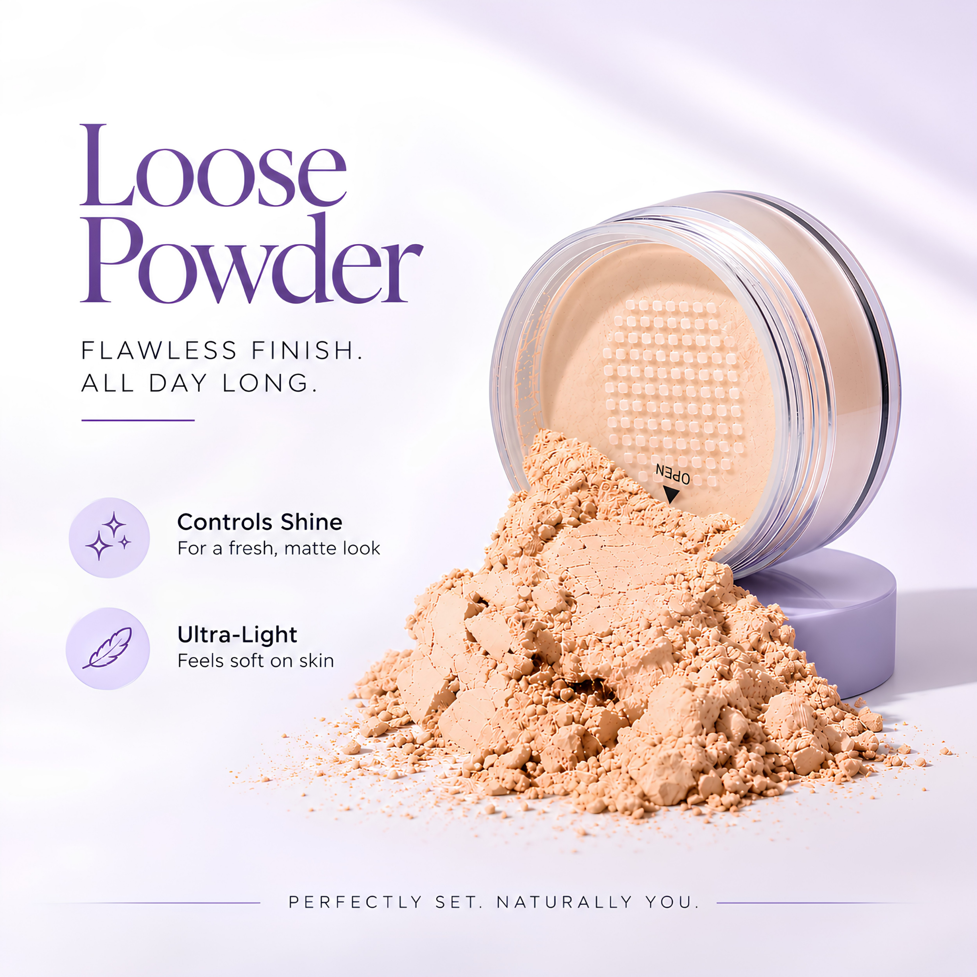 Lakyou Beauty - Filter Face | HD Translucent Powder | Lightweight Loose Setting Powder