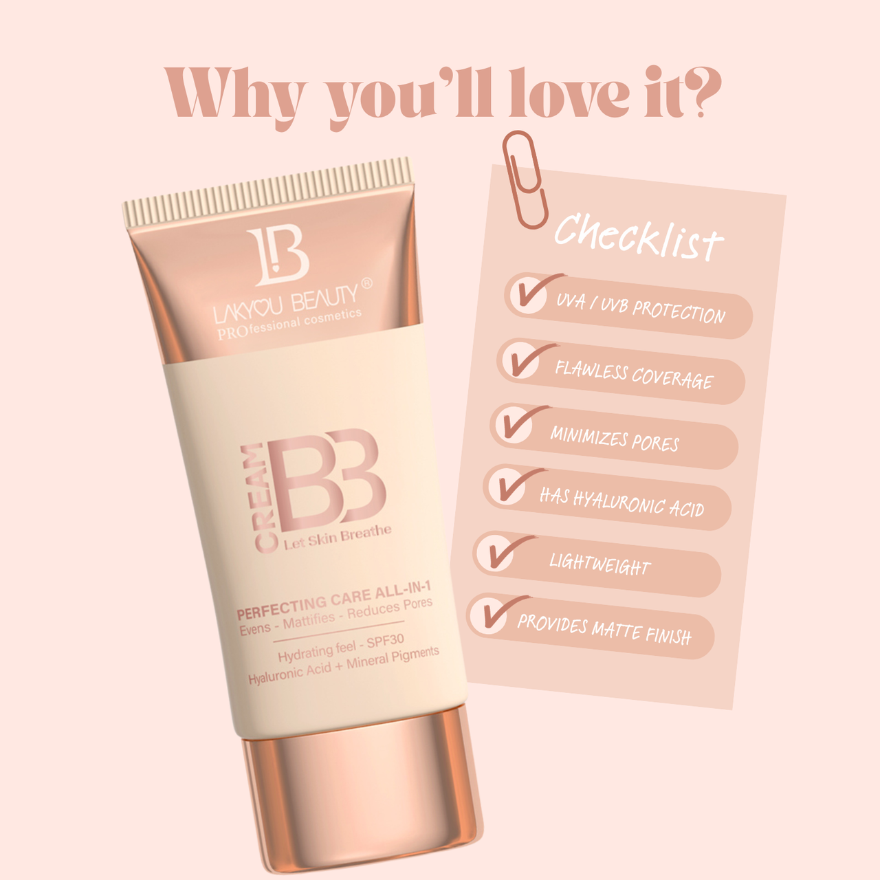 Lakyou Beauty - BB Cream Perfecting Care All In One | Natural Glow & Smooth Coverage