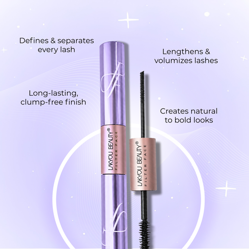 Lakyou Beauty -Filter Face | Double Headed Mascara | Lengthening & Volumizing 2-in-1 Mascara