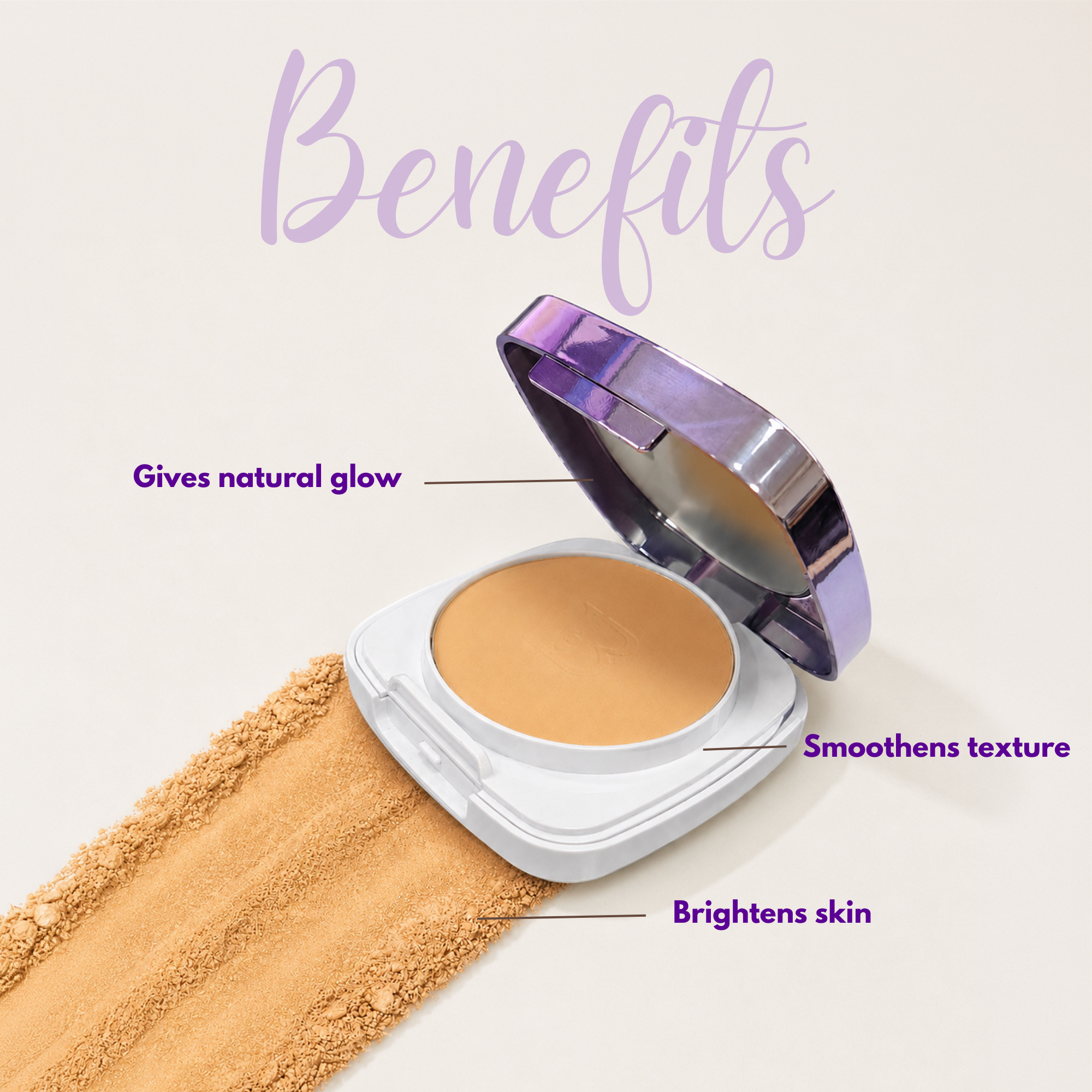 Lakyou Beauty | Filter Face 2 in 1 HD Setting Compact Powder | Long-Lasting Smooth Matte Finish