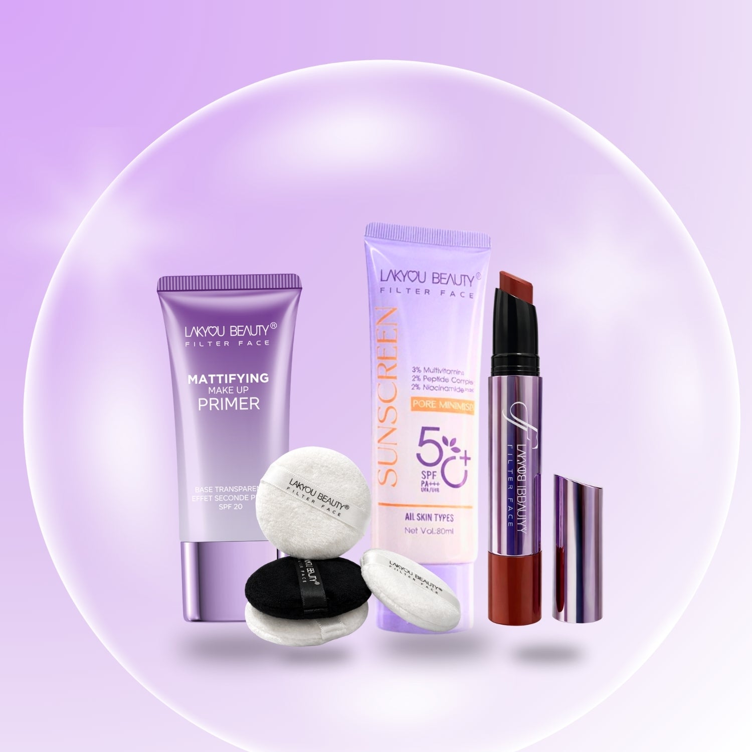 Lakyou Beauty Glass Skin Sunscreen SPF 60 PA+++ | Hydrating UV Protection & Dewy Glow