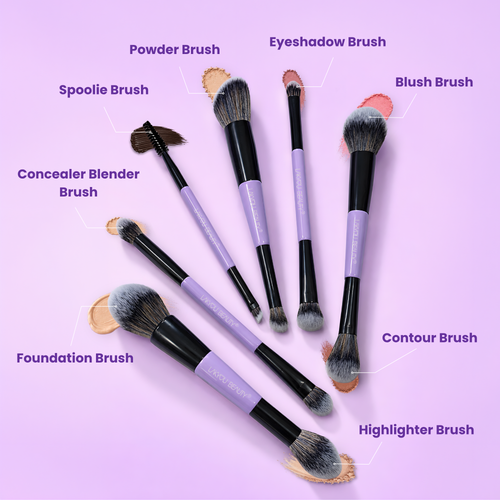 Lakyou Beauty - 12 Piece Makeup Brush Set | Professional Face & Eye Makeup Brushes