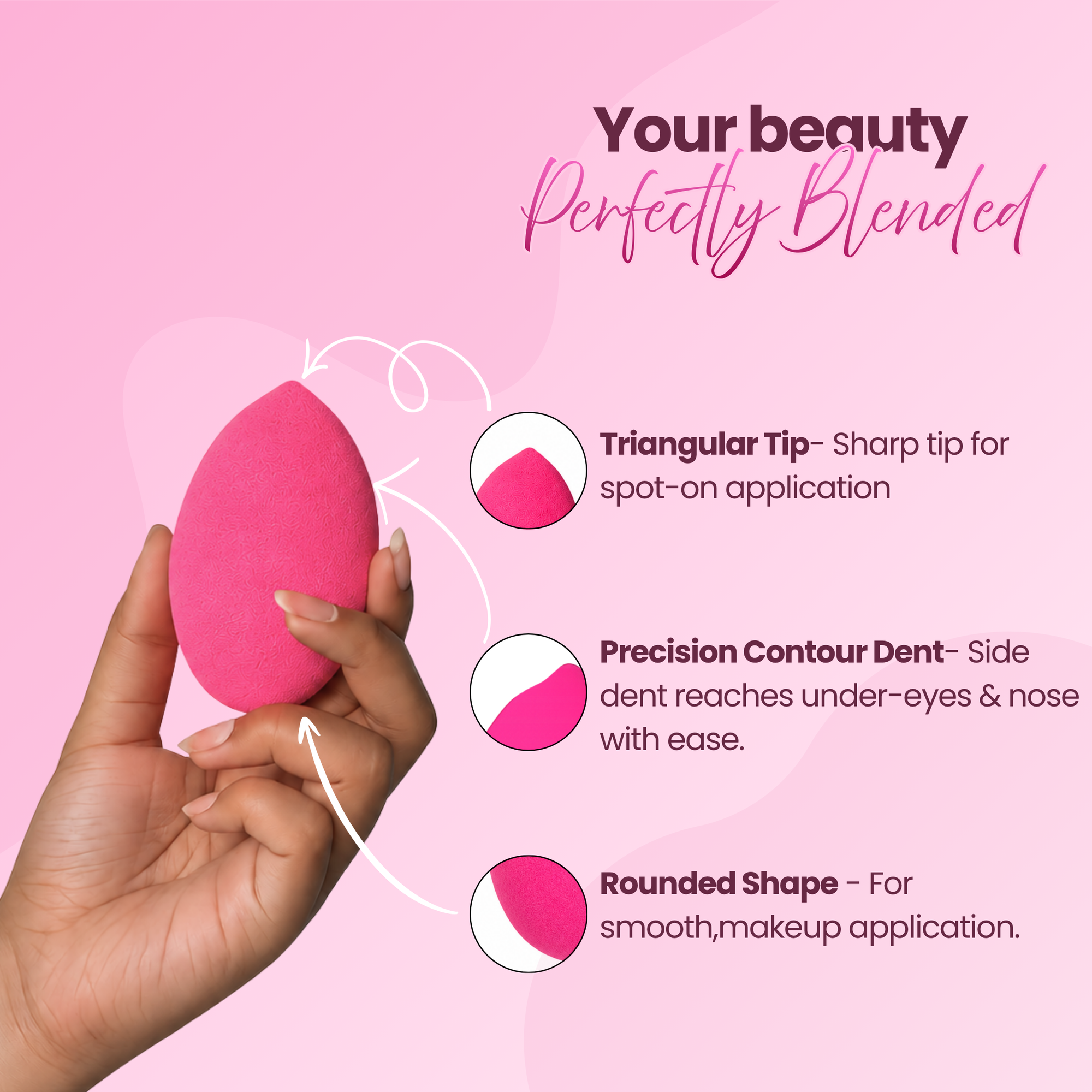Lakyou Beauty Mango Powder Puff | Soft Face Powder Puff for Smooth Makeup Application