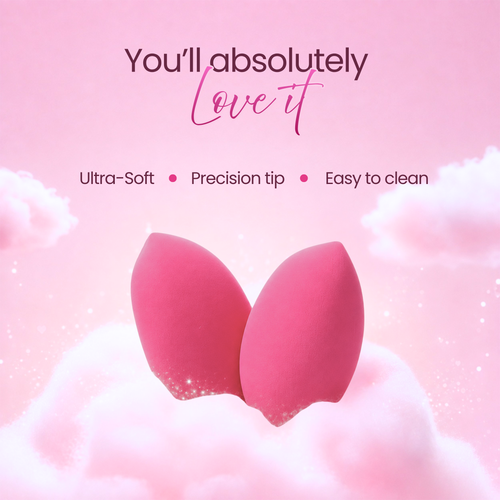 Lakyou Beauty Mango Powder Puff | Soft Face Powder Puff for Smooth Makeup Application