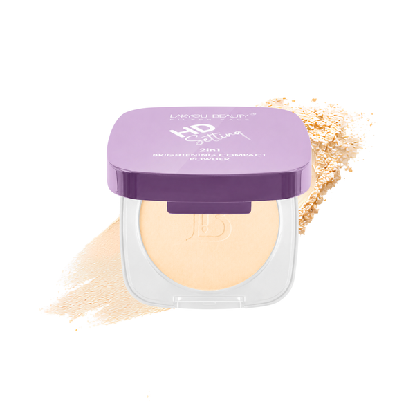 Lakyou Beauty | Filter Face 2 in 1 HD Setting Compact Powder | Long-Lasting Smooth Matte Finish