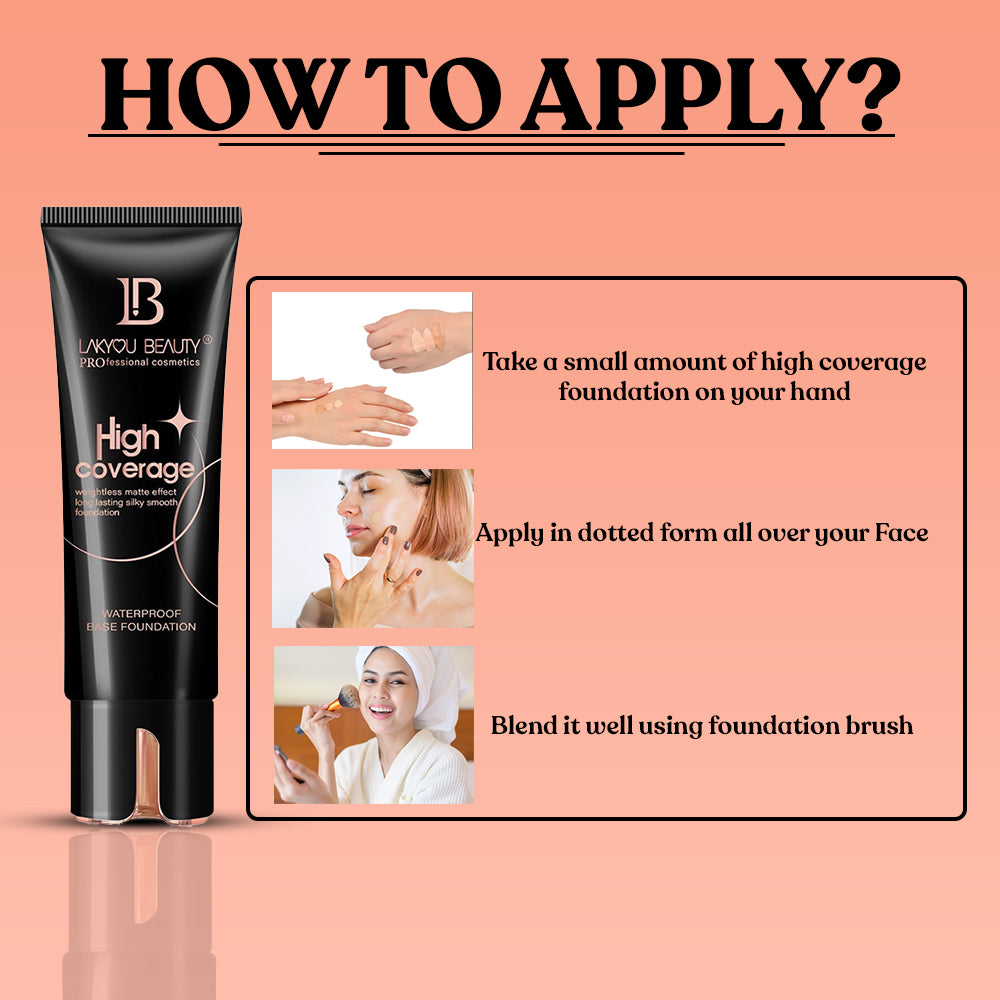 Lakyou Beauty - High Coverage Foundation | Long Lasting Flawless Matte Finish