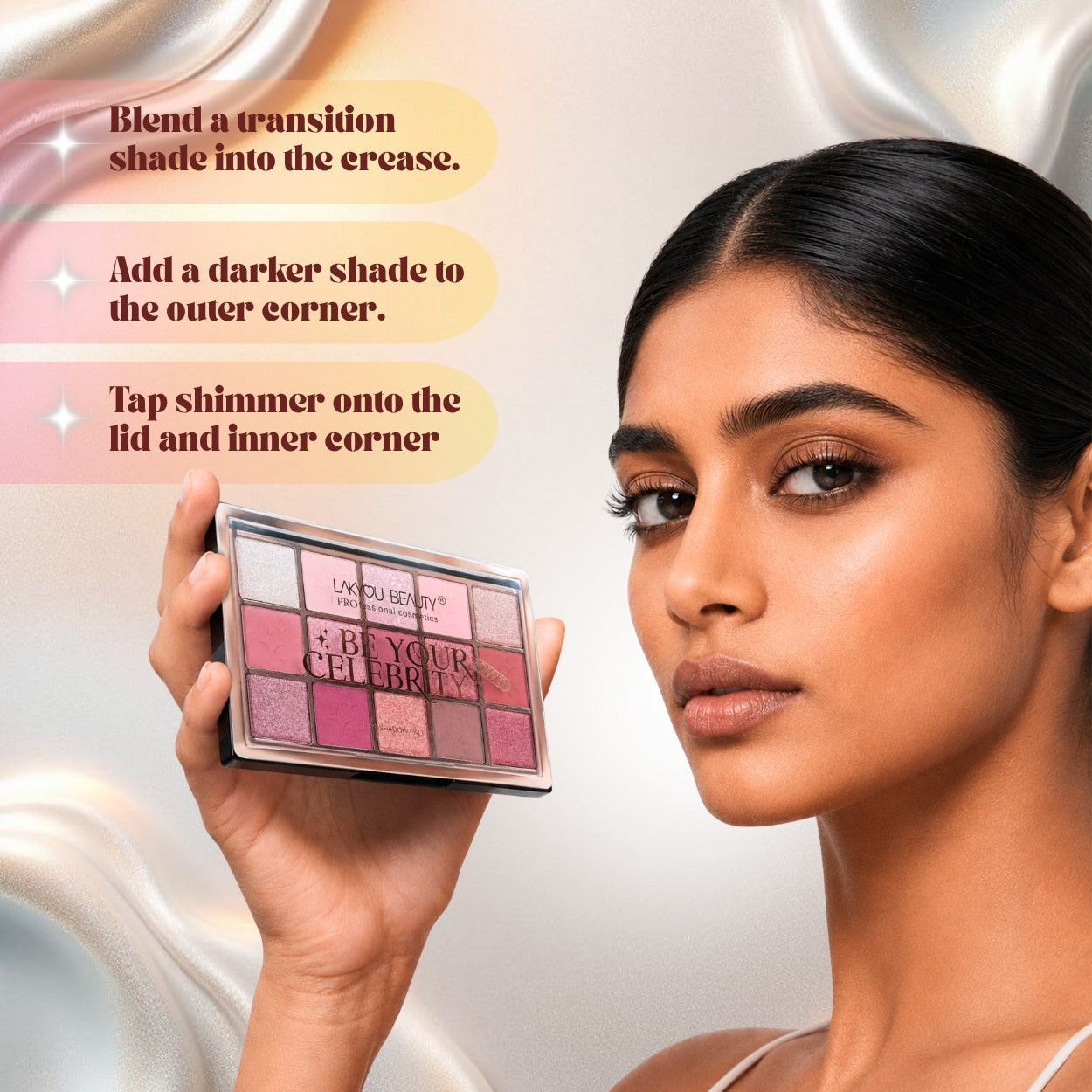 Lakyou Beauty - Be Your Own Celebrity Eyeshadow Palette | Glam Matte & Shimmer Eye Colors