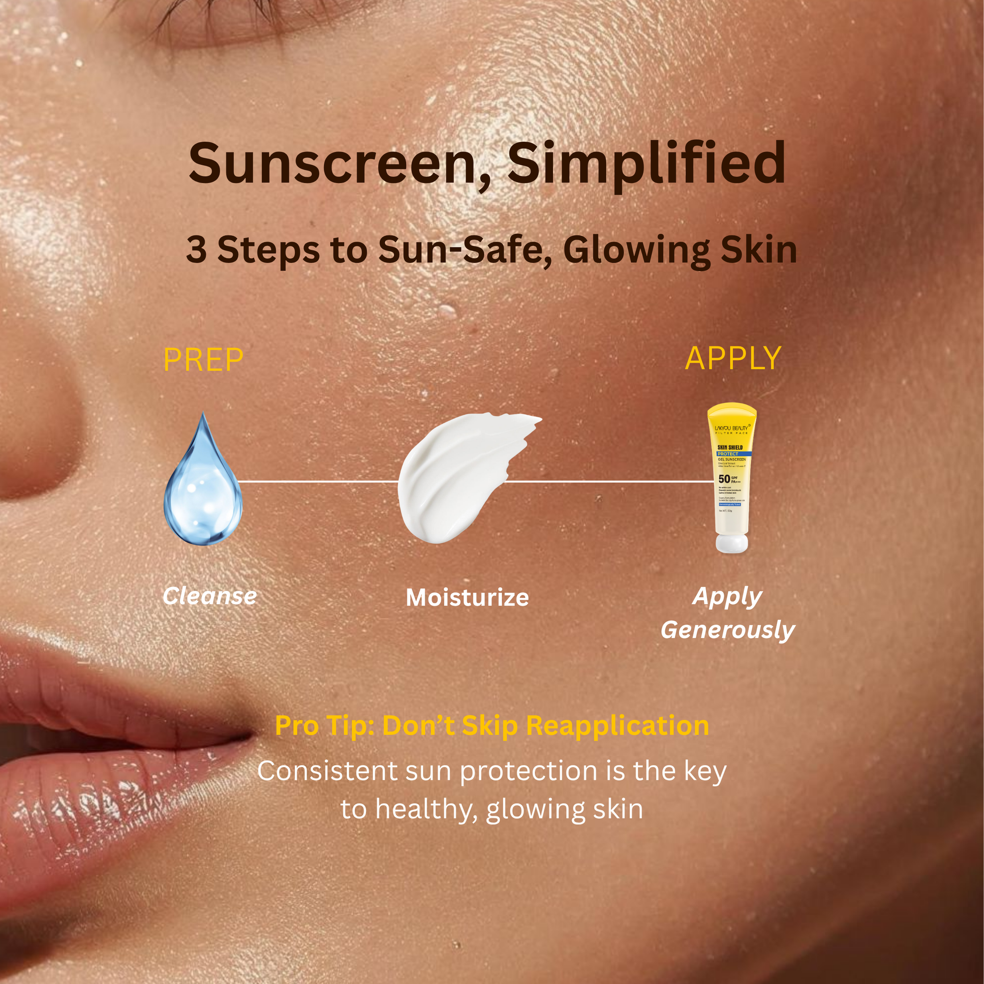 Lakyou Beauty - Skin Shield Sunscreen SPF 50 PA+++ | Olive Leaf, Aloe Vera & Vitamin E
