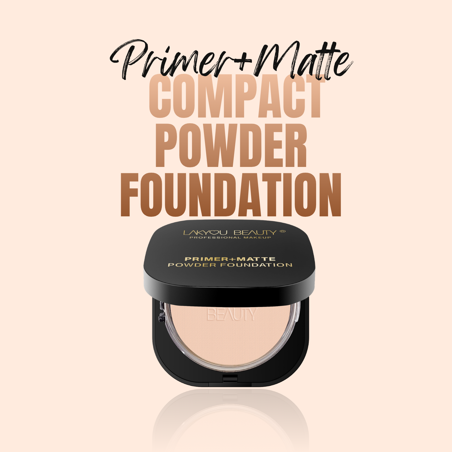 Lakyou Beauty - Primer + Matte Compact Powder | Smooth Matte Finish Face Compact