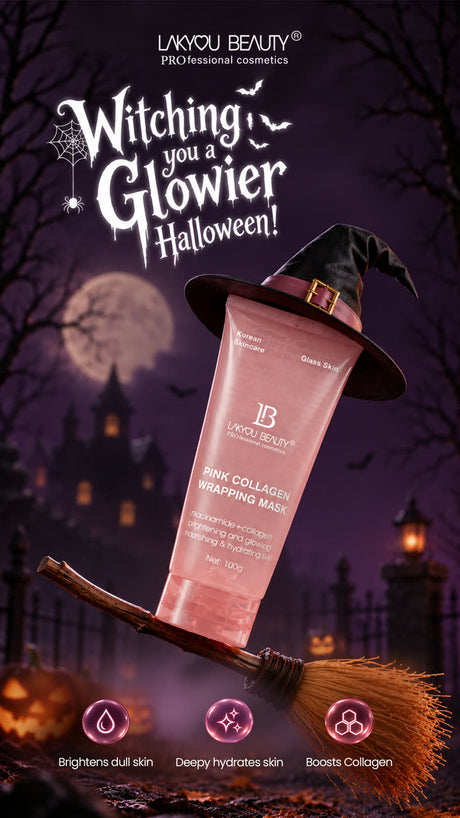 Witching you a glowier Halloween – Pink Collagen Wrapping Mask