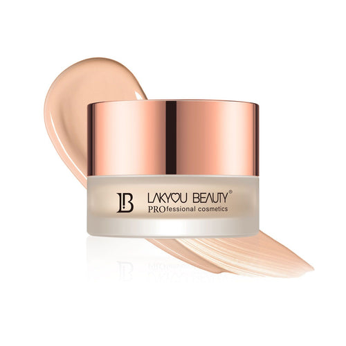 Lakyou Beauty cosmetic product with rose gold lid on a white background