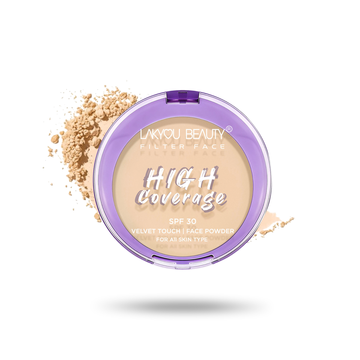 Lakyou Beauty Velvet Touch Compact Powder SPF 30 – Natural