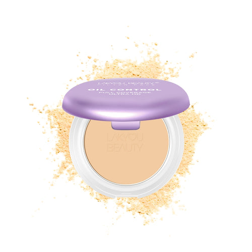 Lakyou Beauty - Filter Face Oil Control 2-in-1 Compact Powder | Matte Finish for Oily Skin
