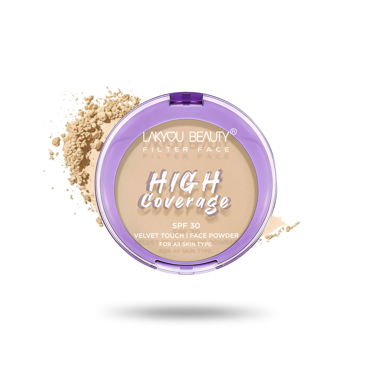 Lakyou Beauty Velvet Touch Compact Powder SPF 30 – Sand Beige