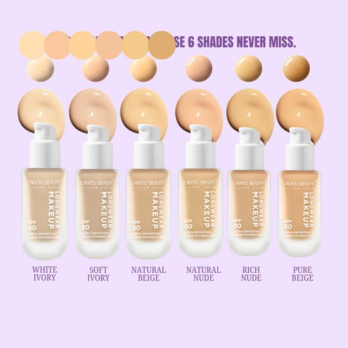 Lakyou Beauty -Filter Face Ultra Definition Liquid Foundation | Full Coverage & Long-Lasting Base Makeup