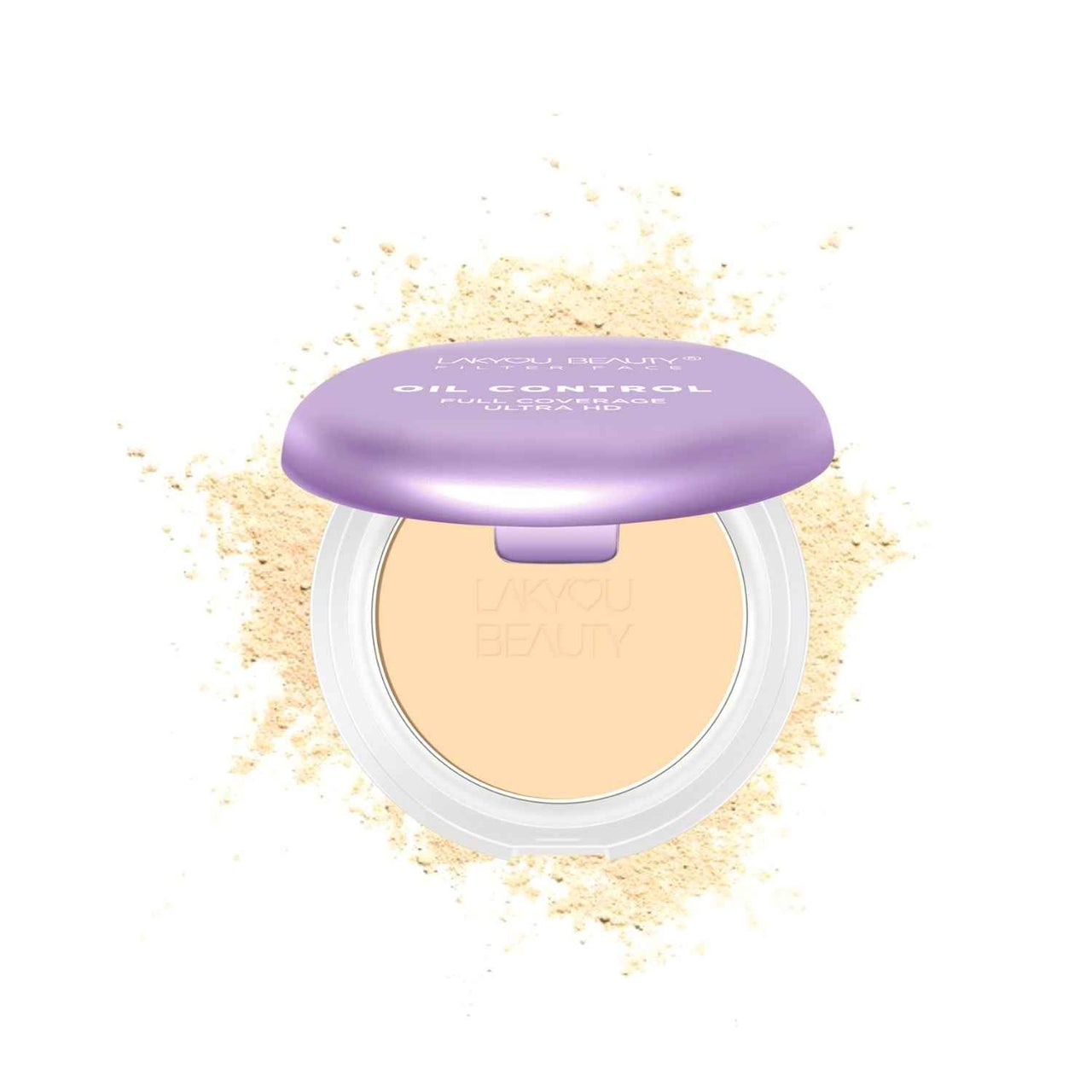 Lakyou Beauty - Filter Face Oil Control 2-in-1 Compact Powder | Matte Finish for Oily Skin