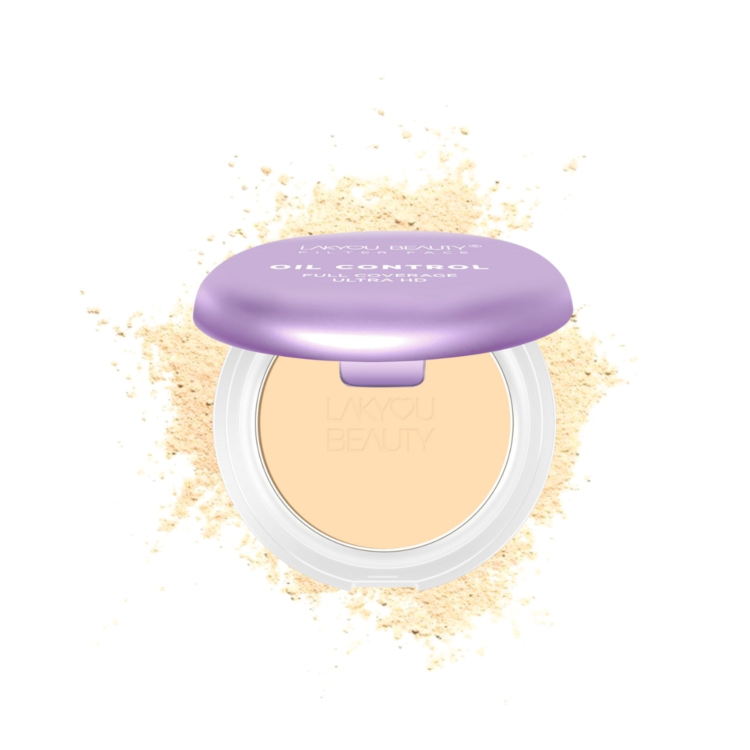 Lakyou Beauty - Filter Face Oil Control 2-in-1 Compact Powder | Matte Finish for Oily Skin