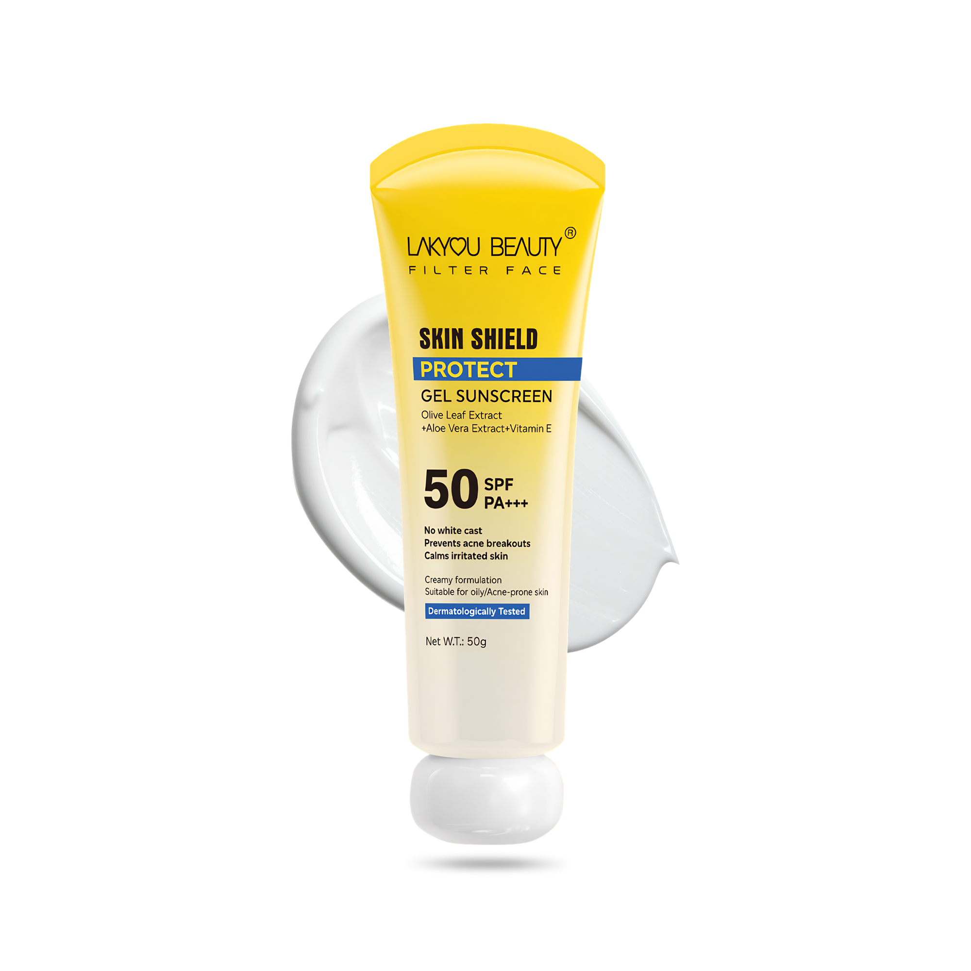 Lakyou Beauty - Skin Shield Sunscreen SPF 50 PA+++ | Olive Leaf, Aloe Vera & Vitamin E