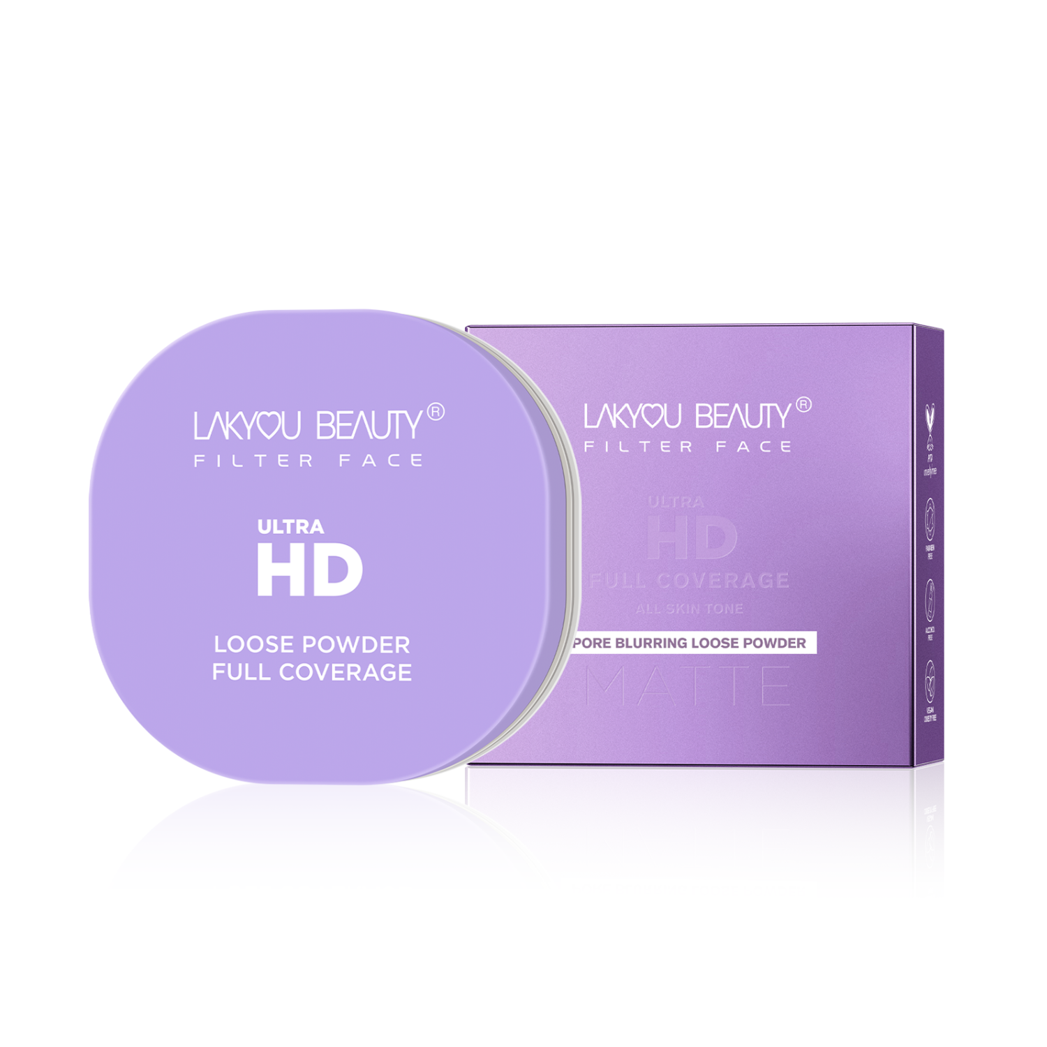 Lakyou Beauty -Filter Face Ultra HD Loose Powder | Translucent Airbrush Setting Powder for All Skin Tones
