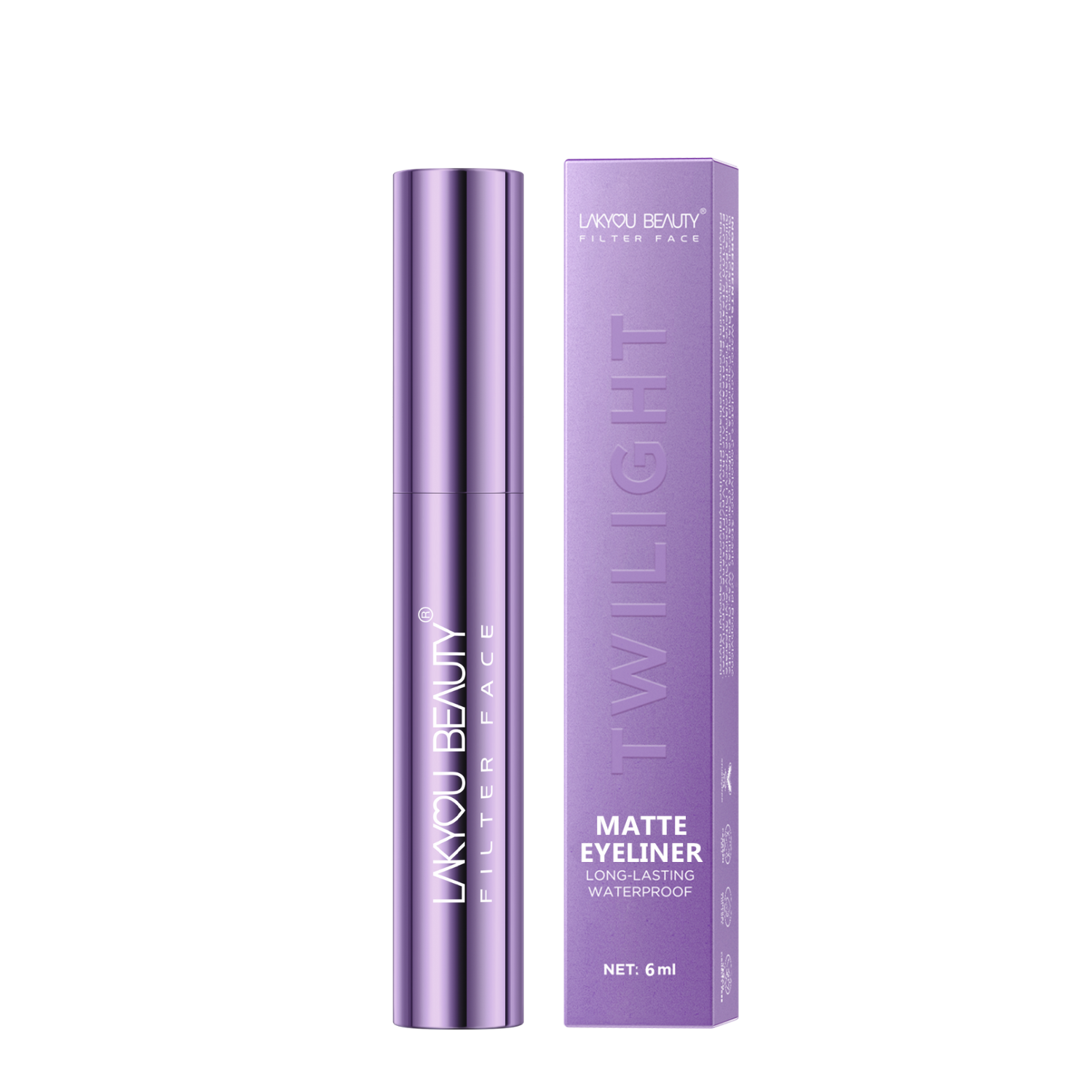 Lakyou Beauty - Filter Face Twilight Liquid Eyeliner | Intense Jet Black | Waterproof Smudge-Proof