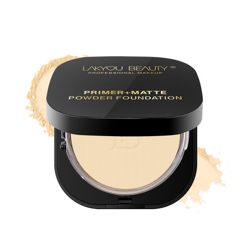 Lakyou Beauty - Primer + Matte Compact Powder | Smooth Matte Finish Face Compact